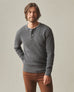 Men's Waffle Long Sleeve Henley - Dark Charcoal